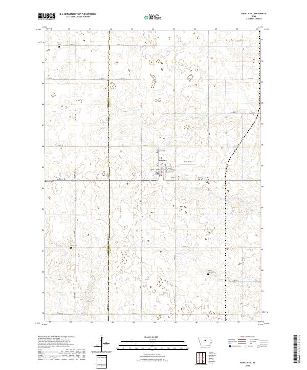 US Topo 7.5-minute map for Radcliffe IA – American Map Store