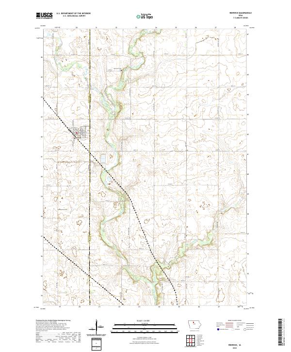 Renwick Map US Topo 7.5-minute map for Renwick IA – American Map Store