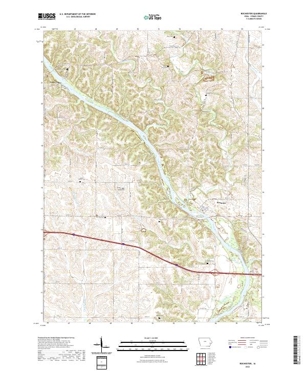 US Topo 7.5-minute map for Rochester IA