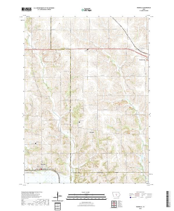 US Topo 7.5-minute map for Runnells IA