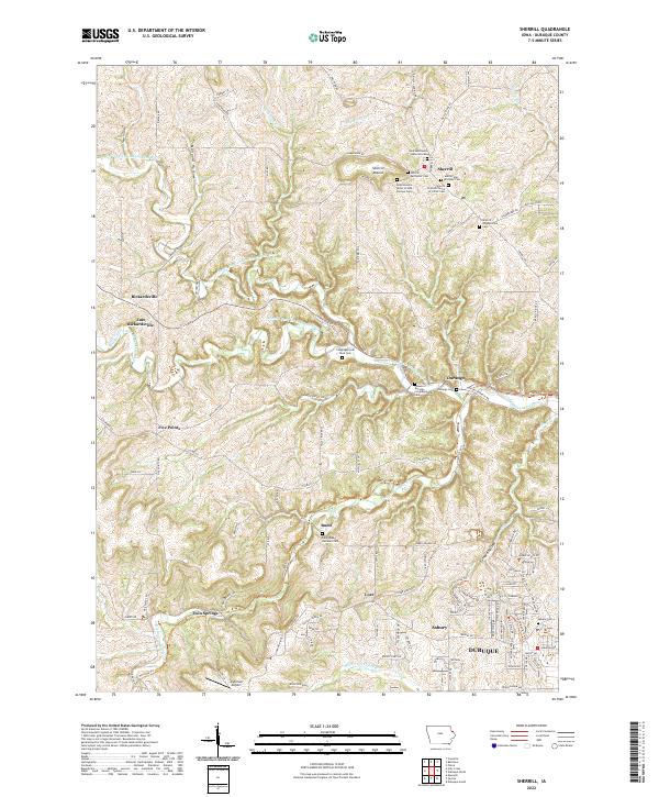 US Topo 7.5-minute map for Sherrill IA – American Map Store