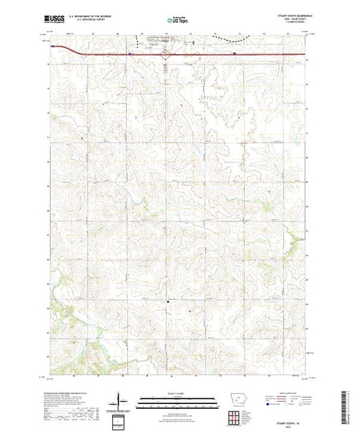 Stuart Collection Map US Topo 7.5-minute map for Stuart South IA – American Map Store
