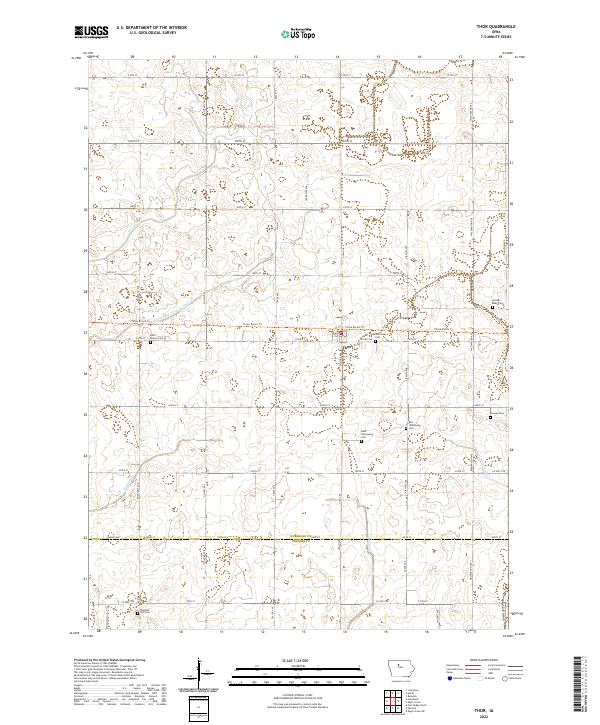 US Topo 7.5-minute map for Thor IA