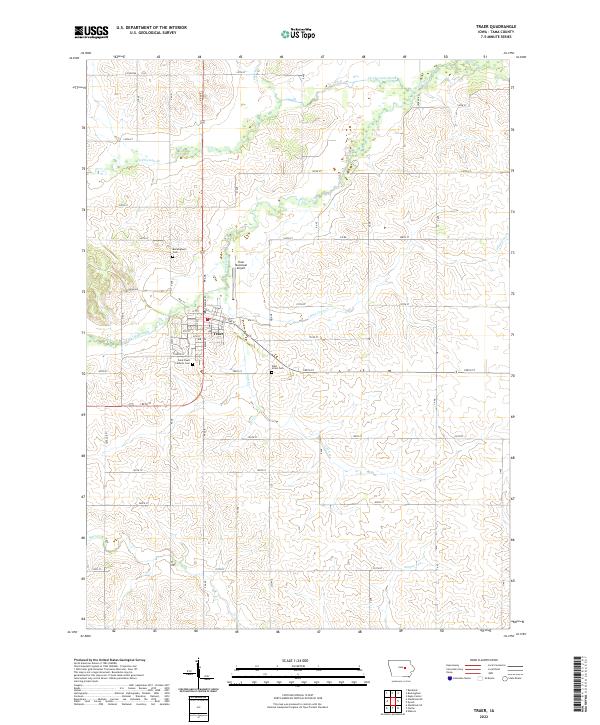 US Topo 7.5-minute map for Traer IA