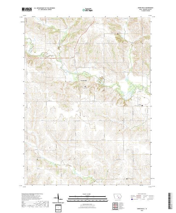 US Topo 7.5-minute map for Union Mills IA