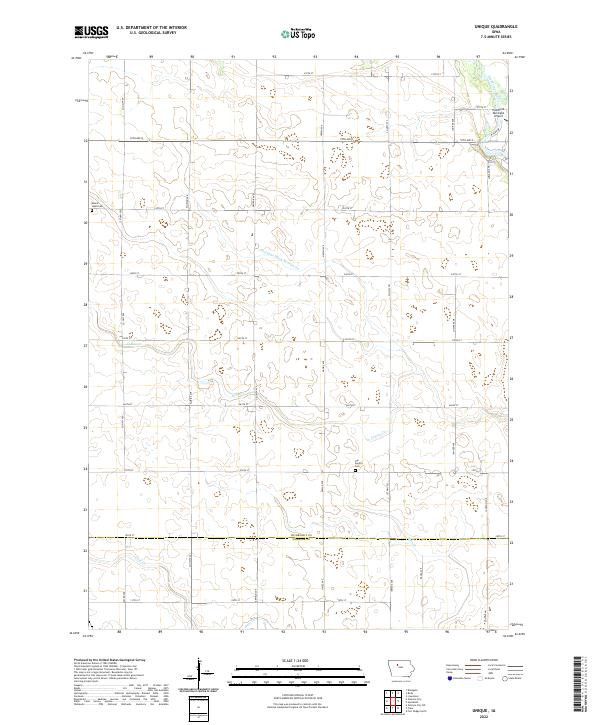 US Topo 7.5-minute map for Unique IA