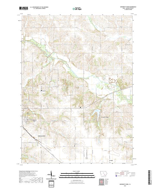 US Topo 7.5-minute map for University Park IA