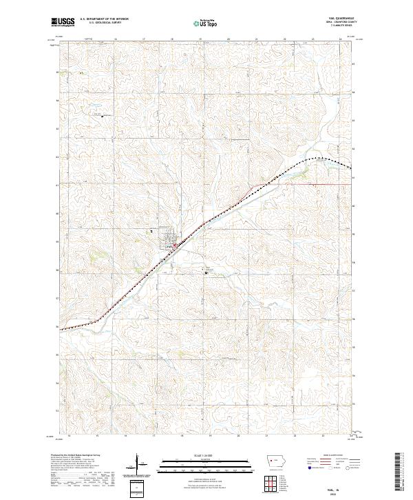 US Topo 7.5-minute map for Vail IA