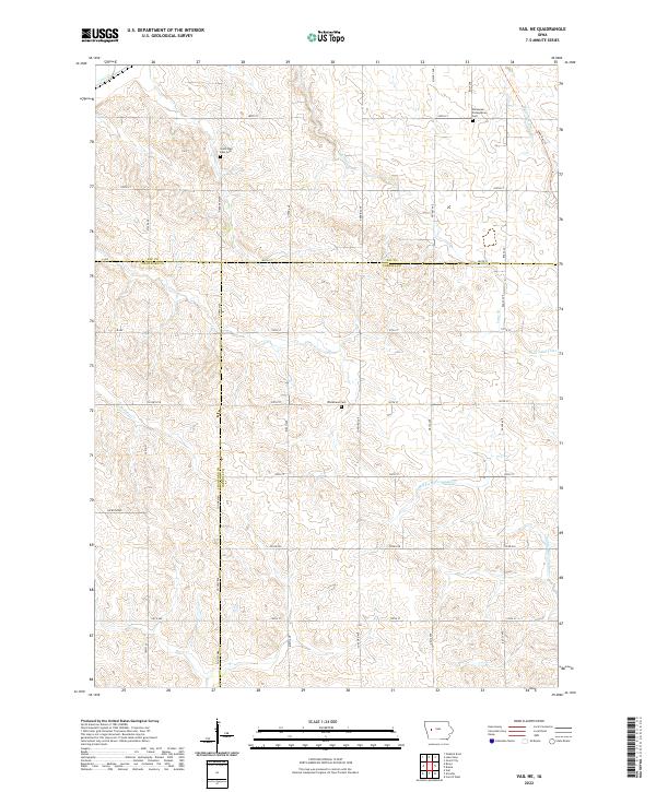 US Topo 7.5-minute map for Vail NE IA – American Map Store