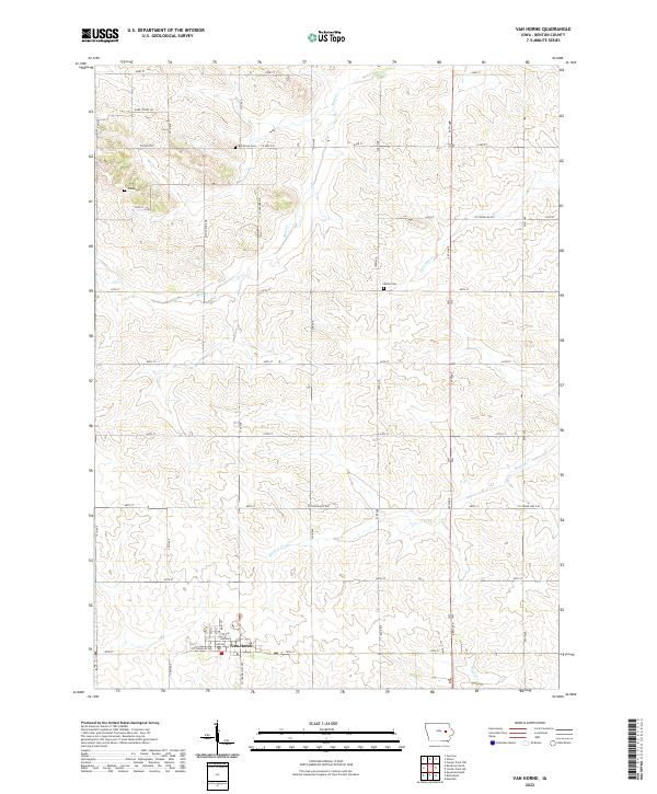 US Topo 7.5-minute map for Van Horne IA
