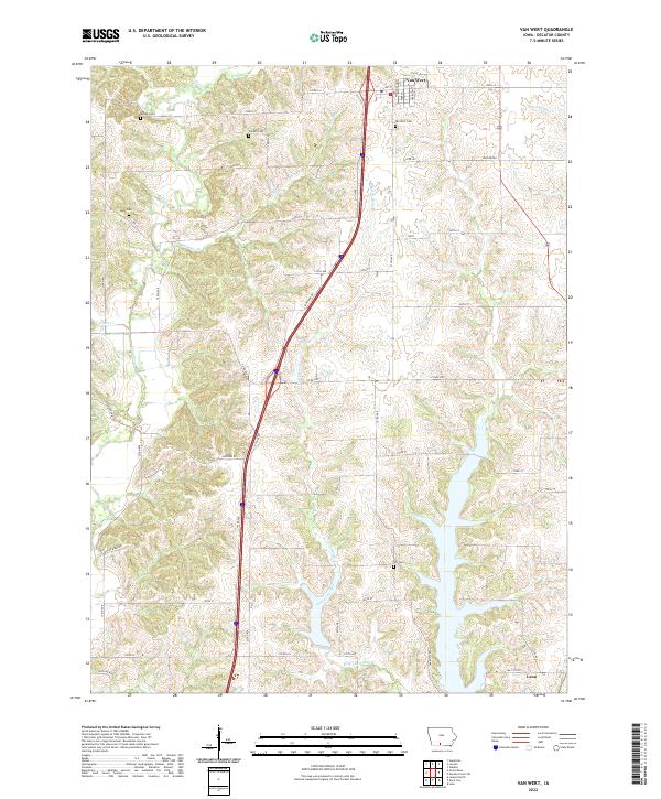 US Topo 7.5-minute map for Van Wert IA