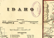 Cram's Township and Railroad Map of Idaho, 1896