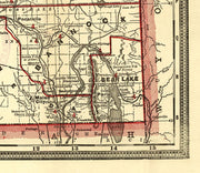 Cram's Township and Railroad Map of Idaho, 1896