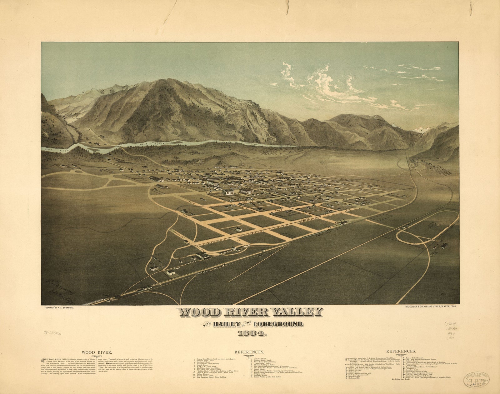 Wood River Valley with Hailey in the Foreground, 1884