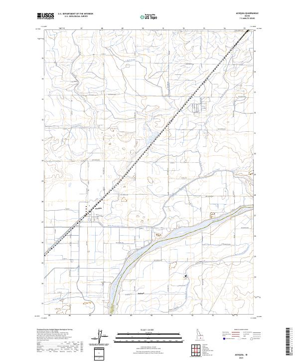 US Topo 7.5-minute map for Acequia ID