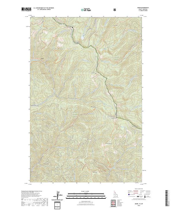 US Topo 7.5-minute map for Adair IDMT