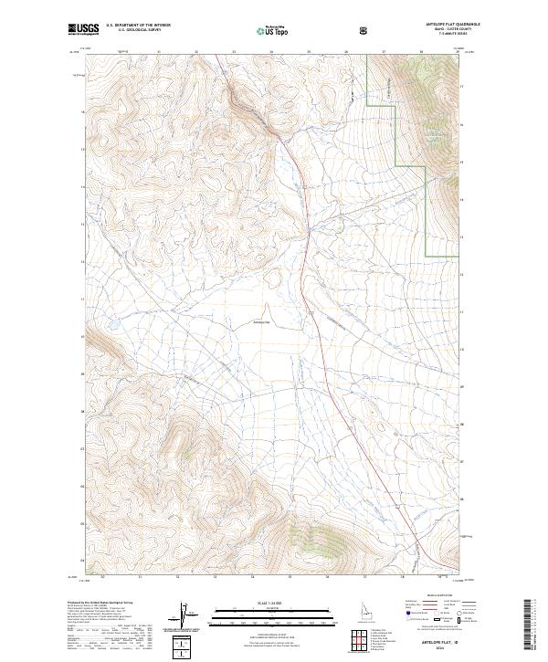 US Topo 7.5-minute map for Antelope Flat ID