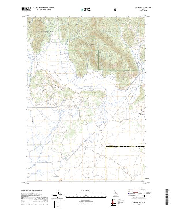 US Topo 7.5-minute map for Antelope Valley ID