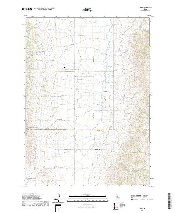 US Topo 7.5-minute map for Arbon ID