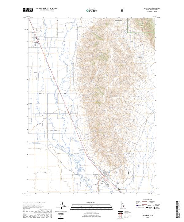 US Topo 7.5-minute map for Arco North ID