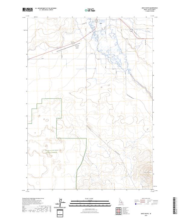 US Topo 7.5-minute map for Arco South ID