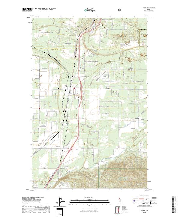 US Topo 7.5-minute map for Athol ID