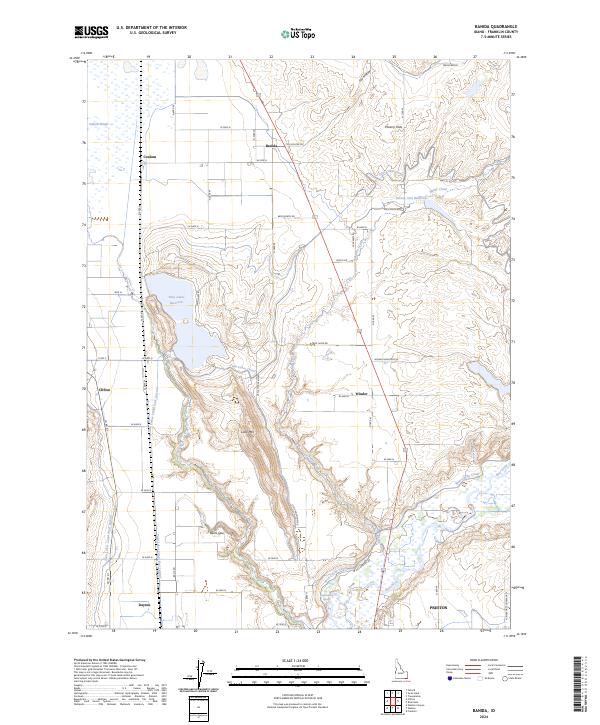 US Topo 7.5-minute map for Banida ID