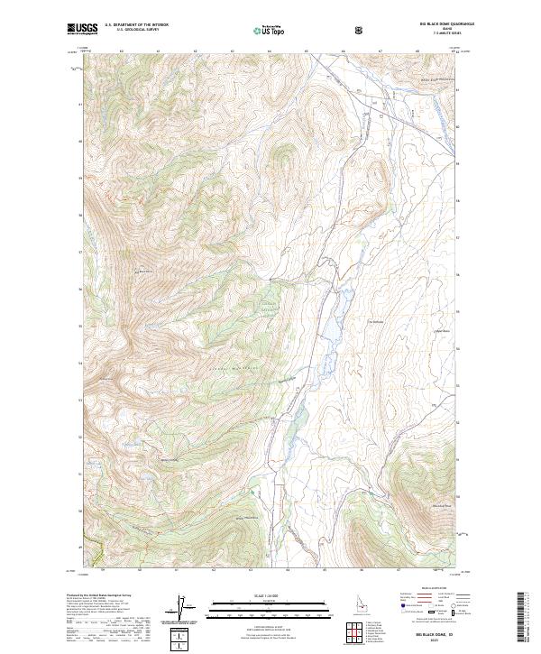US Topo 7.5-minute map for Big Black Dome ID