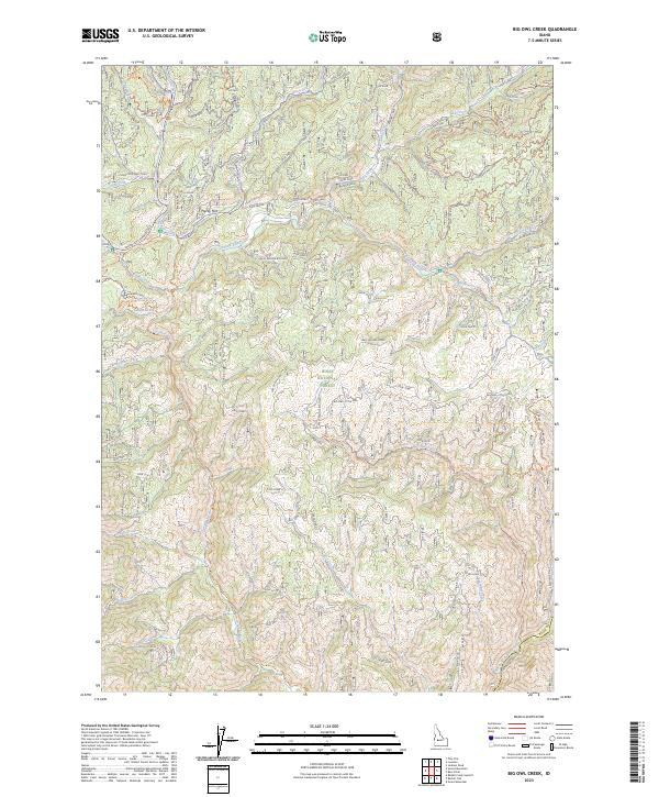 US Topo 7.5-minute map for Big Owl Creek ID