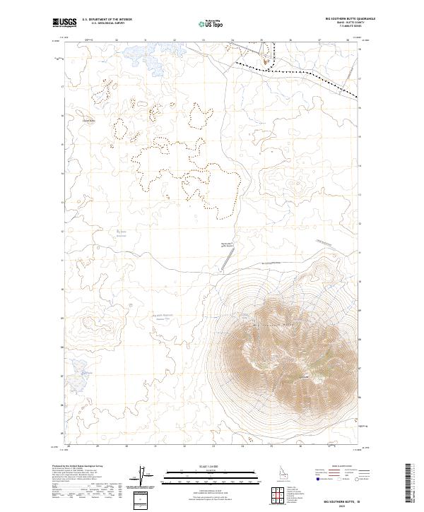 US Topo 7.5-minute map for Big Southern Butte ID