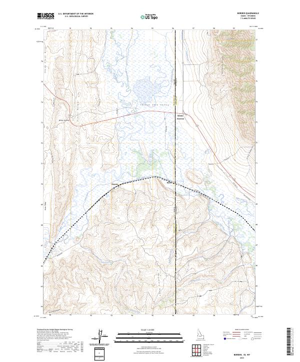 US Topo 7.5-minute map for Border IDWY