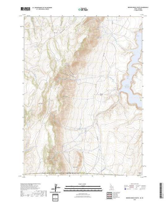 US Topo 7.5-minute map for Browns Bench South IDNV – American Map Store