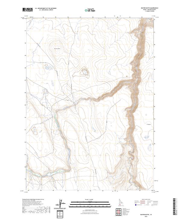 US Topo 7.5-minute map for Buster Butte ID