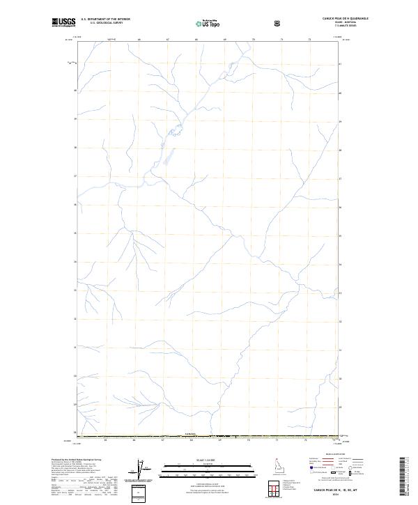 US Topo 7.5-minute map for Canuck Peak OE N IDBCMT