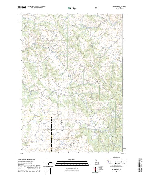 US Topo 7.5-minute map for Castle Rock ID
