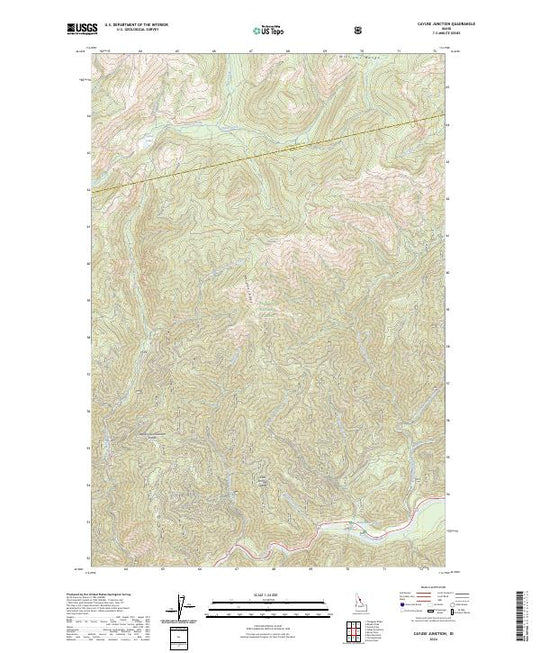US Topo 7.5-minute map for Cayuse Junction ID – American Map Store