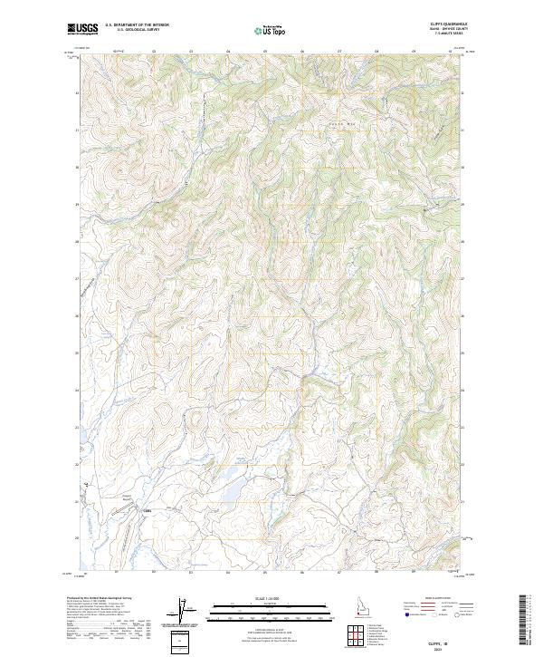 US Topo 7.5-minute map for Cliffs ID