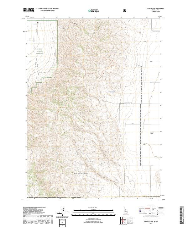 US Topo 7.5-minute map for Co-op Spring IDUT – American Map Store