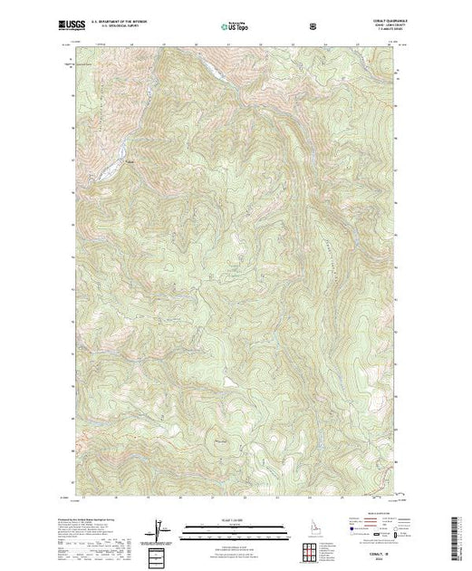 US Topo 7.5-minute map for Cobalt ID – American Map Store