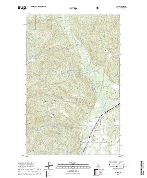 Colburn Dl Postcode Map US Topo 7.5-minute map for Colburn ID – American Map Store