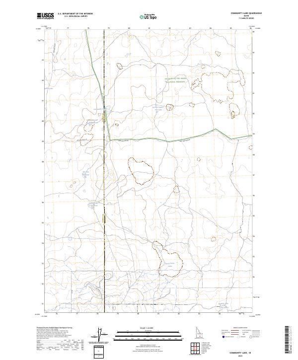 US Topo 7.5-minute map for Community Lake ID