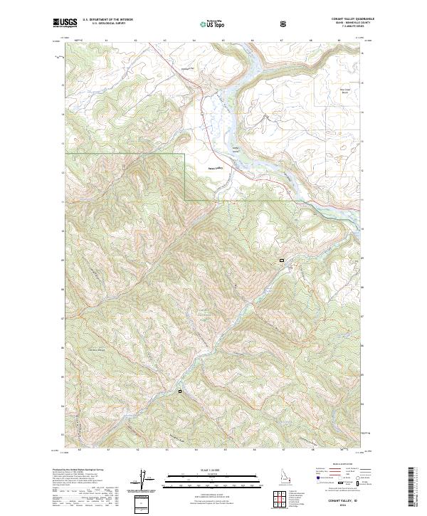 US Topo 7.5-minute map for Conant Valley ID