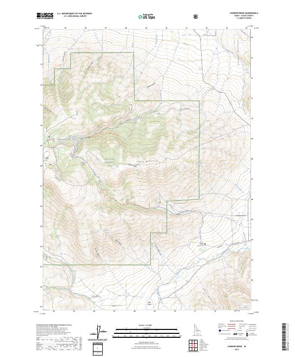 US Topo 7.5-minute map for Connor Ridge ID