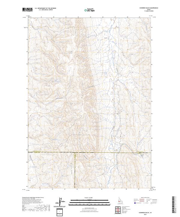 US Topo 7.5-minute map for Coonrod Gulch ID