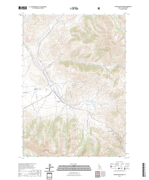 US Topo 7.5-minute map for Copper Basin Knob ID