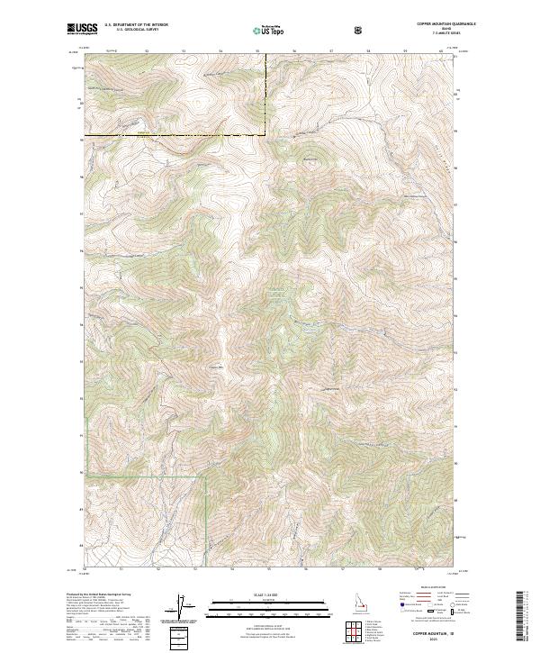 US Topo 7.5-minute map for Copper Mountain ID
