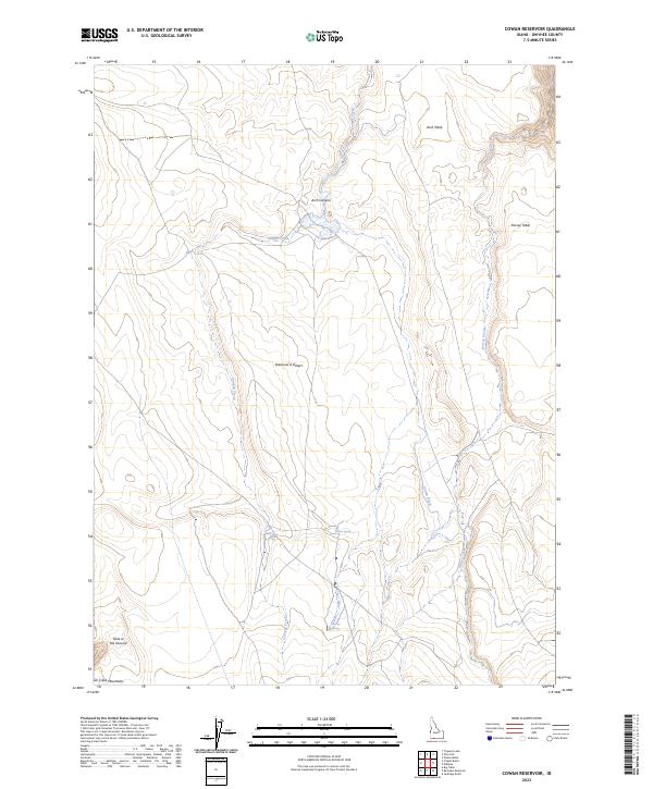 US Topo 7.5-minute map for Cowan Reservoir ID