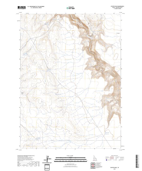 US Topo 7.5-minute map for Coyote Hole ID