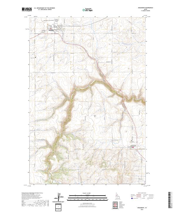 US Topo 7.5-minute map for Craigmont ID