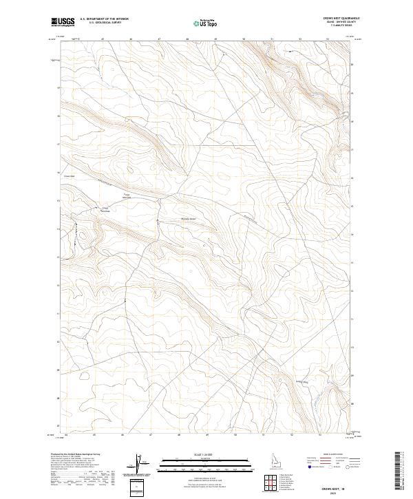 US Topo 7.5-minute map for Crows Nest ID